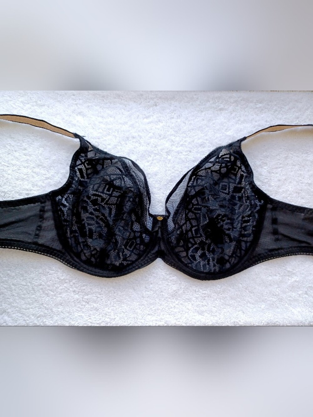 Freya Black Lace Underwire Bra, Size 38G - Picture 4 of 14